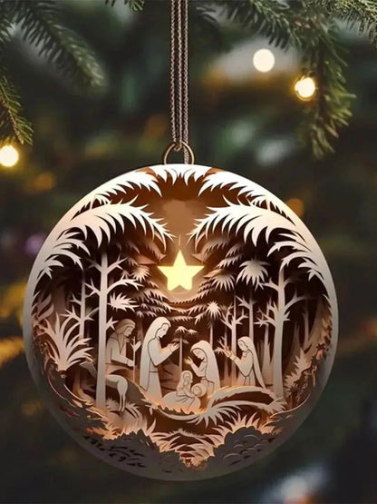 Christmas Tree Pendant Jesus Christ Hanging Ornaments Christmas Tree Ornament Christian Gifts Exquisite Xmas Ornaments Good Vibrations