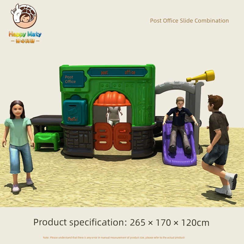 Kindergarten Outdoor Multi-Functional Game House Small House Children Play House Slide Combination Mushroom House Amusement Park Good Vibrations