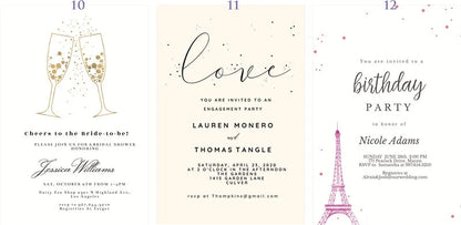 25 Pieces 250gsm Strong Pink Pearly Paper Wedding Invitations Personalized Print Bride Groom Engagement Invite Card IC155 Good Vibrations