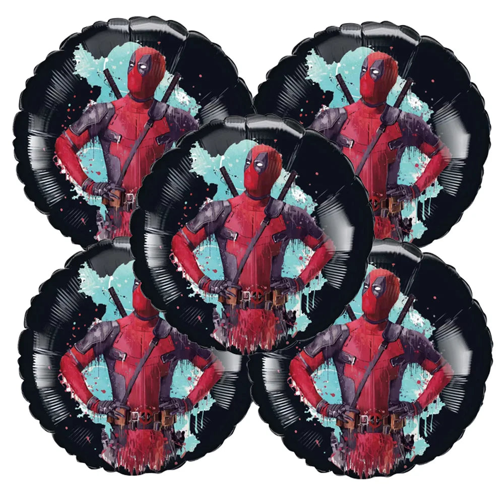 Superhero Deadpool Birthday Party Decor Disposable Tableware Plate Tablecloth Cake Topper Banner Wolverine Boy Kid Party Supplie Good Vibrations