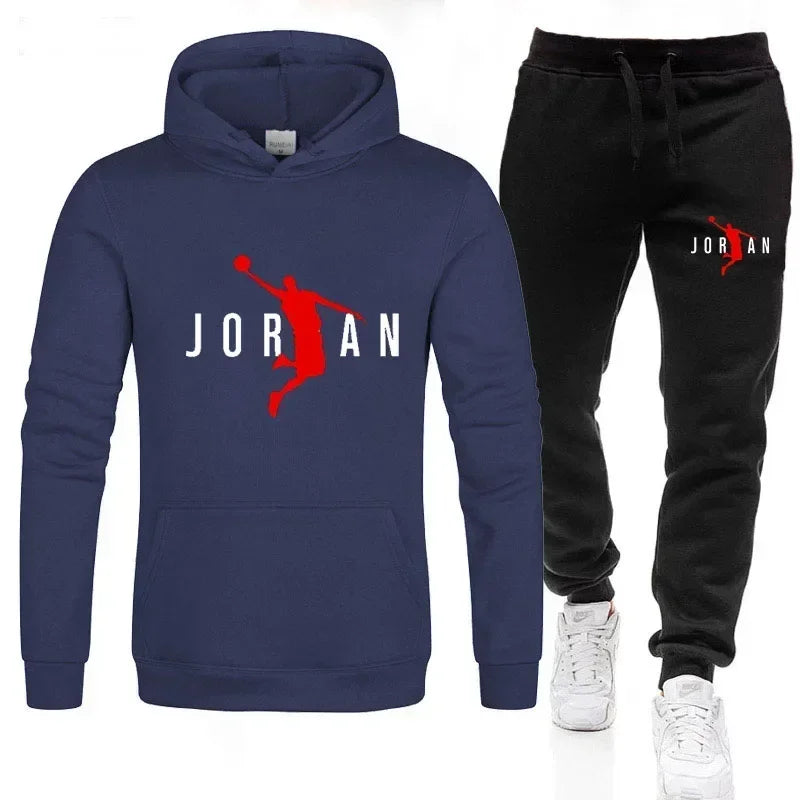 2025 Fall Winter Men's Tracksuit Hoodie Pants 2Pcs Sets Suit Leisure Sweatshirts Sweatpants Fashion Trends Brand Clothing S-3XL Good Vibrations