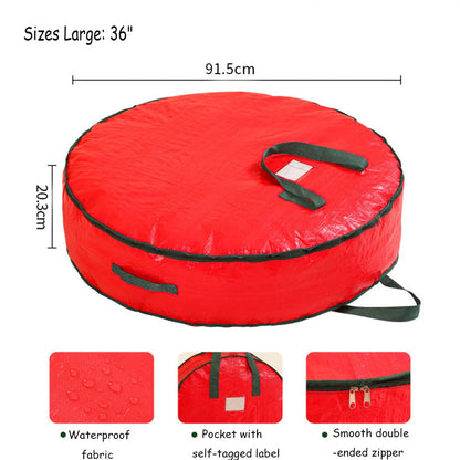 Durable Foldable Christmas Wreath Storage Bags Waterproof Dustproof Round Decoration Storage Bag with Handles Storage Bag Good Vibrations
