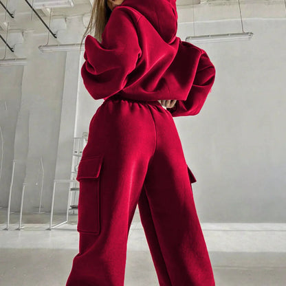 Sweatsuit Spring Outfits Women Sport Suit Zip Up Hoodie Jacket Sweater+Pant Running Jogging Workout Casual Set Tracksuit Good Vibrations