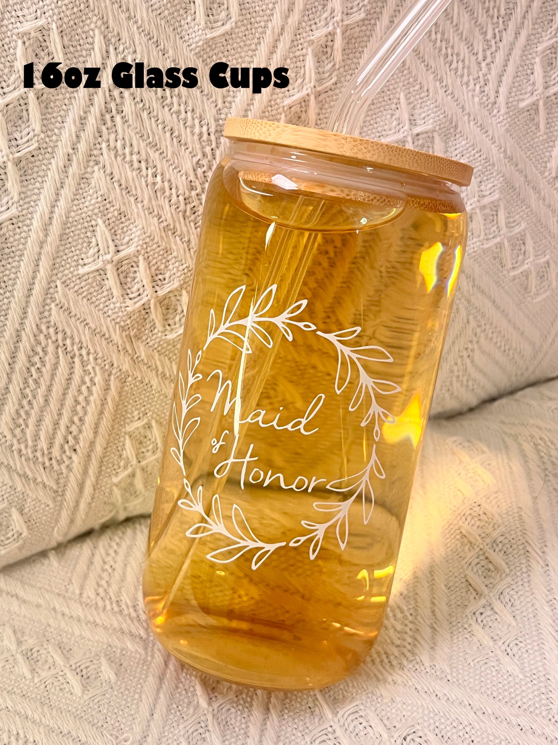 Bridesmaid Proposal Wedding Gifts Set Maid of Honor Gifts Bridal Shower 16oz Glass Cups Cosmetic Makeup Bags Good Vibrations