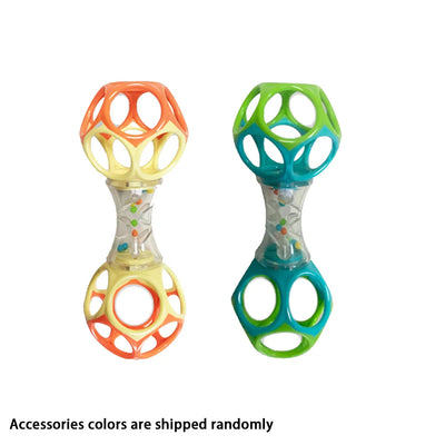 Baby Teether Rattle & Shake Barbell Toy, Ages 3 Months and Up(Random Color）