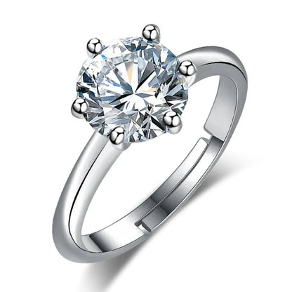 925 Sterling Silver Ring Hot AAA Zircon adjustable Size Engagement Rings For Women Wedding Ring Party Fashion Nice Jewelry Gift Good Vibrations