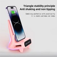 15W Fast Wireless Charger Stand Pad Desktop For PHONE Holder Bracket Charging Station Dock Mount For Mobile White-AB01 Good Vibrations