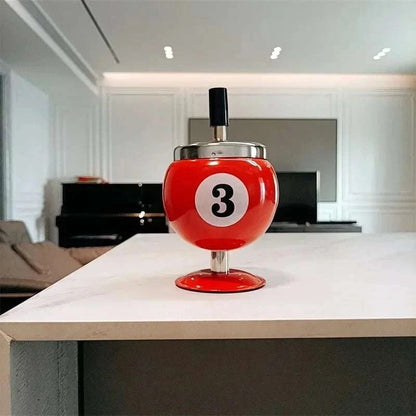 Creative Push Down Cigarette Ashtray Billiards Ball Ashtray Metal Smoking Ash Tray for Indoor or Outdoor Use Good Vibrations Adult Super Store