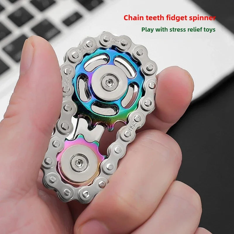 Metal Fidget Spinner Office Desk Toy Stress Relief Gears Hand Spinner for Adults desk decoration home decor Relieve stress relax Good Vibrations