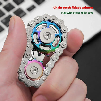 Metal Fidget Spinner Office Desk Toy Stress Relief Gears Hand Spinner for Adults desk decoration home decor Relieve stress relax Good Vibrations