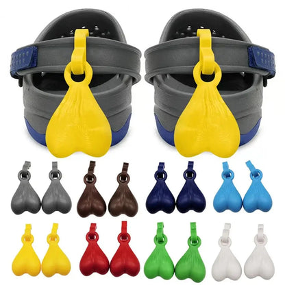 2Pcs Resin Croc Balls Shoe Charm Hanging Pendant Outdoor Sandals Novelty Testis Funny Sandal Shoes Ball Ornaments Shoe Buckle Good Vibrations