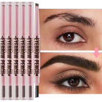 2 in 1 Professional Eyebrow Pencil Eye Makeup for Women 5 Colors Waterproof Long Lasting Eyebrow Brush Eye Brow Pen Cosmetic Gif Good Vibrations