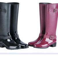 Women's Rain Boots Waterproof Rain Boots Fashion Non-slip Long Tube Water Shoes Korean Version Mid-tube Adult Water Boots Women Good Vibrations