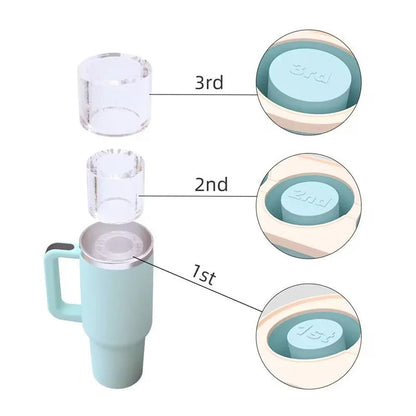 3-Grid Ice Cube Tray For Stanley 30/40 Oz Tumbler Cups Reusable Cylinder Silicone Ice Cube Molds With Lid For Drink Juice Coffee Good Vibrations Adult Super Store