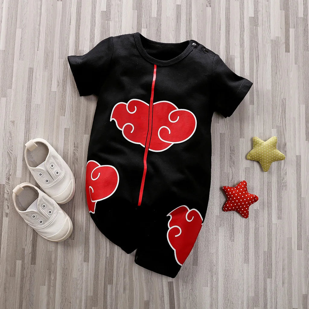 Newborn Clothing Handsome Anime Role Play Cotton Comfortable Soft Boys And Girls 0-18 Summer Short Sleeved Baby Jumpsuit Good Vibrations