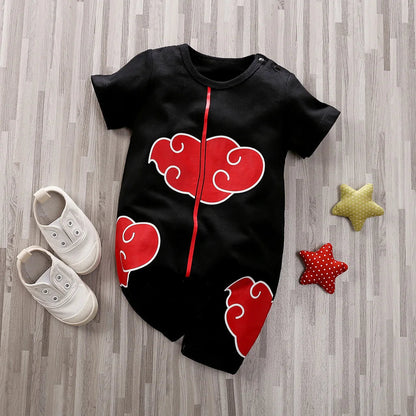 Newborn Clothing Handsome Anime Role Play Cotton Comfortable Soft Boys And Girls 0-18 Summer Short Sleeved Baby Jumpsuit Good Vibrations