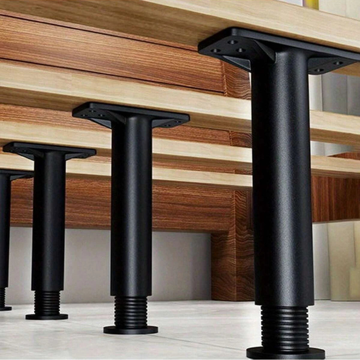 1pc Adjustable Bed Frame Support Legs - Heavy Duty Steel Furniture Feet for King Bed, Sofa, Table - Extra Durable and Sturdy Good Vibrations