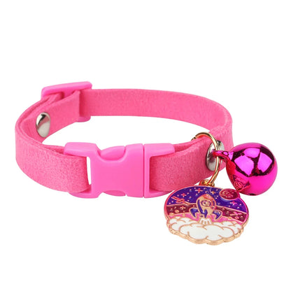 Pet Collar,Cat Collar/Puppy Collar with Bell & Metal Pendant To Prevent Getting Lost Adjustable Size for Puppies and Cats Collar Good Vibrations