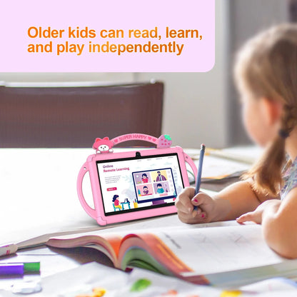 7-inch Android 13 children's tablet, 5G WiFi tablet, quad-core processor, 4GB (2g+2g-memory expansion) RAM+32GB ROM, with parent Good Vibrations