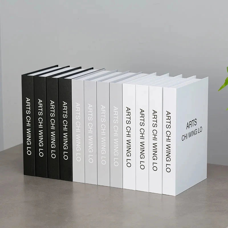 Modern fake book ornament Nordic light luxury simulation book living room home store decoration photo props book case box Good Vibrations