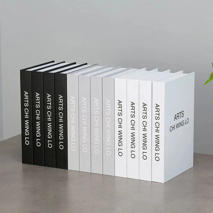 Modern fake book ornament Nordic light luxury simulation book living room home store decoration photo props book case box Good Vibrations