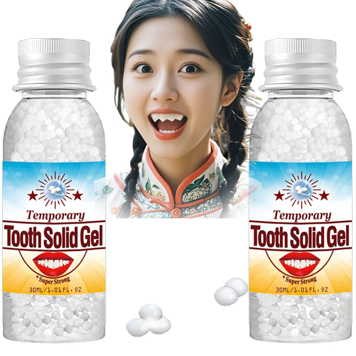 Party Temporary Teeth Decoration: Can Be Used for Party Temporary Teeth - Perfect for Gatherings and Daily Decoration - Ca Good Vibrations