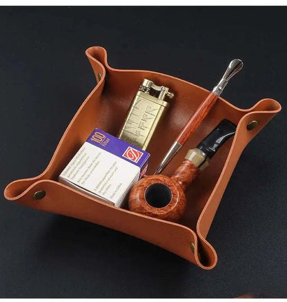 Leather Herb Tobacco Rolling Tray Foldable Cigarette Tobacco Rolling Tray Tobacco Roller Grinder Tray Herb Tobacco Storage Tray GOOD Vibrations Adult Super Store