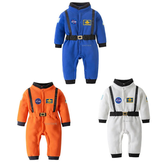 New Astronaut Costume for Baby Boy 1 Year Old Toddler Infant Birthday Theme Party Cosplay Space Suit Newborn Photography Romper Good Vibrations