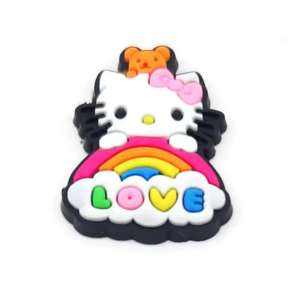 Sanrio Anime Hello kitty Kuromi Pochacco Shoe Charms for Clogs Bag Crocs Sneakers Shoe Decorations Bag Decors Good Vibrations