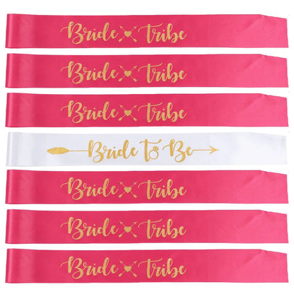 Bride Tribe Bridesmaids Sashes Set for Bridal Shower Decorations Wedding Favors Bachelorette Party Supplies Bride to be Gift Good Vibrations