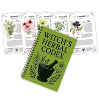 Witch's Herbal Codex - Magical Herb Guide Book Occult Pagan Witchcraft Reference Witch Herbal Notebook Good Vibrations