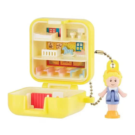 Bandai Polly Pocket Official Articulated Miniature Keychain Authentic Collectible Japanese Model Kit Gift for  Kids Adults Fans Good Vibrations