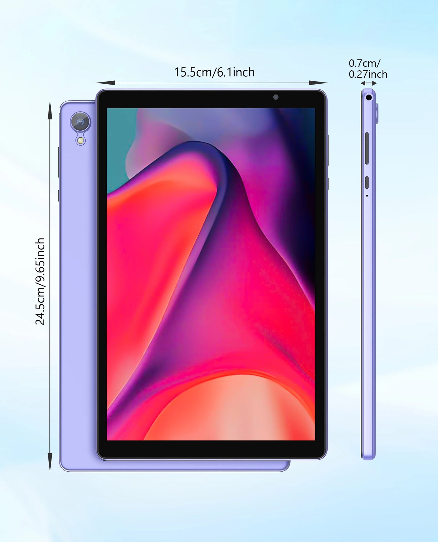 10-inch Android tablet, 4GB (2G + 2G memory expansion) RAM + 32GB ROM, 1280x800 IPS screen, dual cameras, WiFi, 6000 mAh battery Good Vibrations