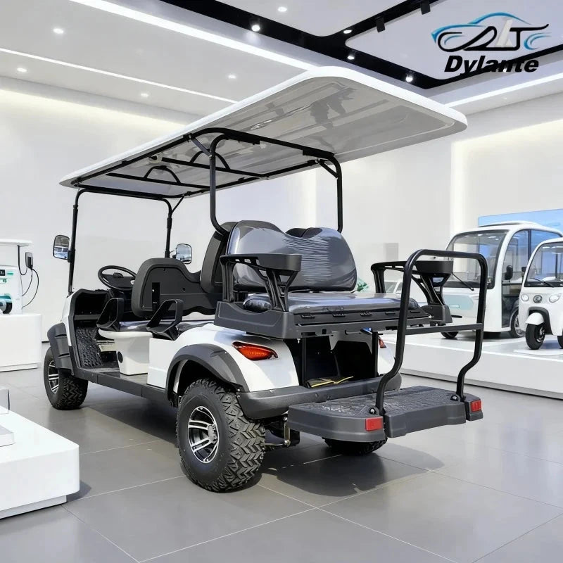New Customized Club Car Electric Golf Cart With Foldable Rear Seat Adult Ranch Electric Four-Wheeler Electric Car For Adults Good Vibrations