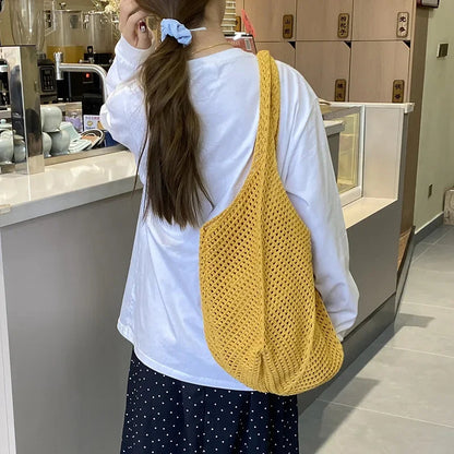 Women's Shoulder Bags Casual Straw Wicker Woven Ladies Handmade Totes Large Capacity Summer Beach Female's Messenger Bag Good Vibrations