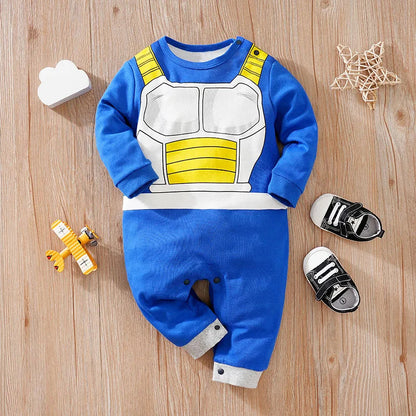 Newborn Baby Anime Cape Style Children Long Sleeve Cotton Bodysuit, Cute Kids Boys Girls Romper Good Vibrations