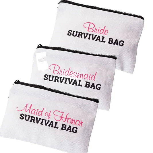 Bride to be Bridesmaid Maid of Honor Wedding Day Bachelorette hen Party Bridal Shower engagement Emergency Survival kit Bag Good Vibrations