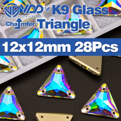 VDD Chamfer AAAAA Top Quality K9 Glass Sew On Rhinestones Sewing Crystal AB Flatback Stone For Clothes Accessories Wedding Dress Good Vibrations