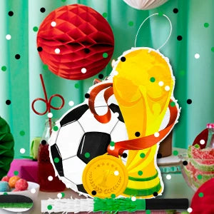 Soccer Ball Pinata, 4 Pcs Soccer Pinatas Bundle - 15.1''Soccer Theme Piñata,Soccer Party Pinata Stick&Games Blindfold etc Good Vibrations