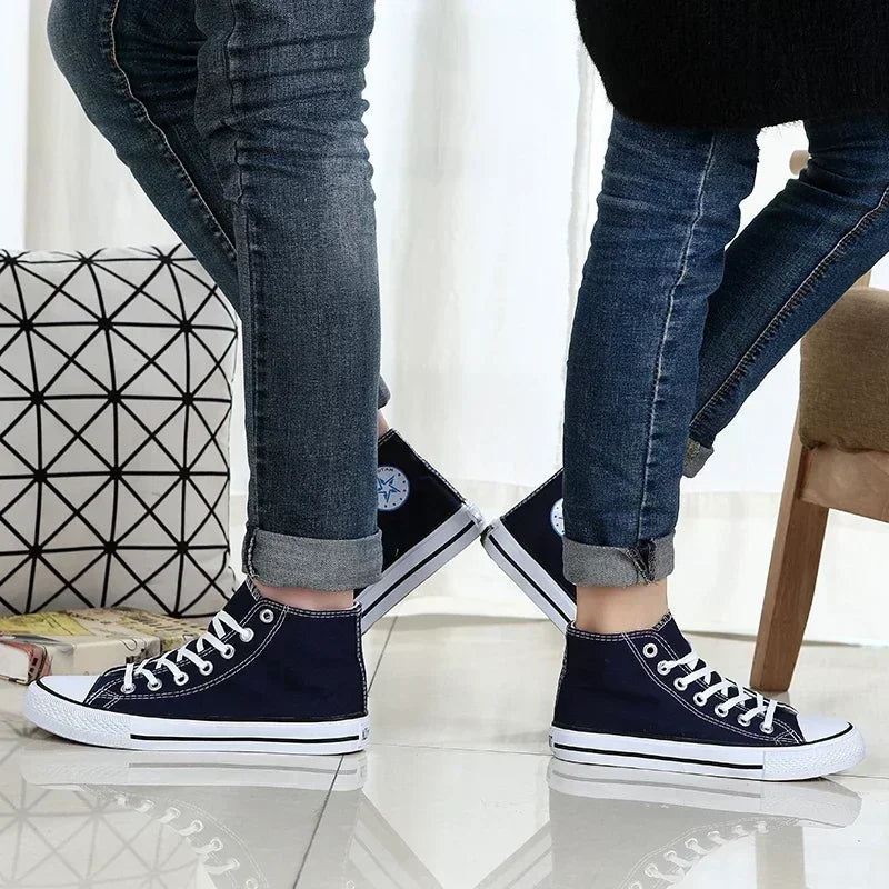 New Men and Women with The Same New Flat 2024 Comfortable Anti-slip Wear Casual Walking Breathable Vulcanized Canvas Shoes Good Vibrations