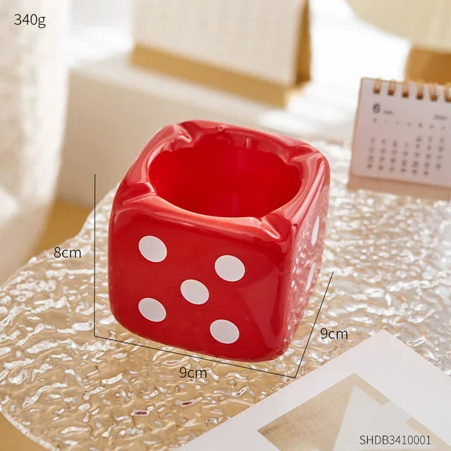 Dice Ashtray Modern Home Living Room Decoration Office Meeting Room Desktop Ornament Smoking Accessories Ash Tray Gift Good Vibrations Adult Super Store