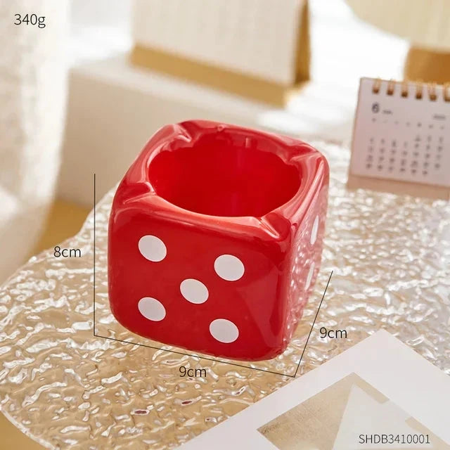 Dice Ashtray Modern Home Living Room Decoration Office Meeting Room Desktop Ornament Smoking Accessories Ash Tray Gift Good Vibrations Adult Super Store