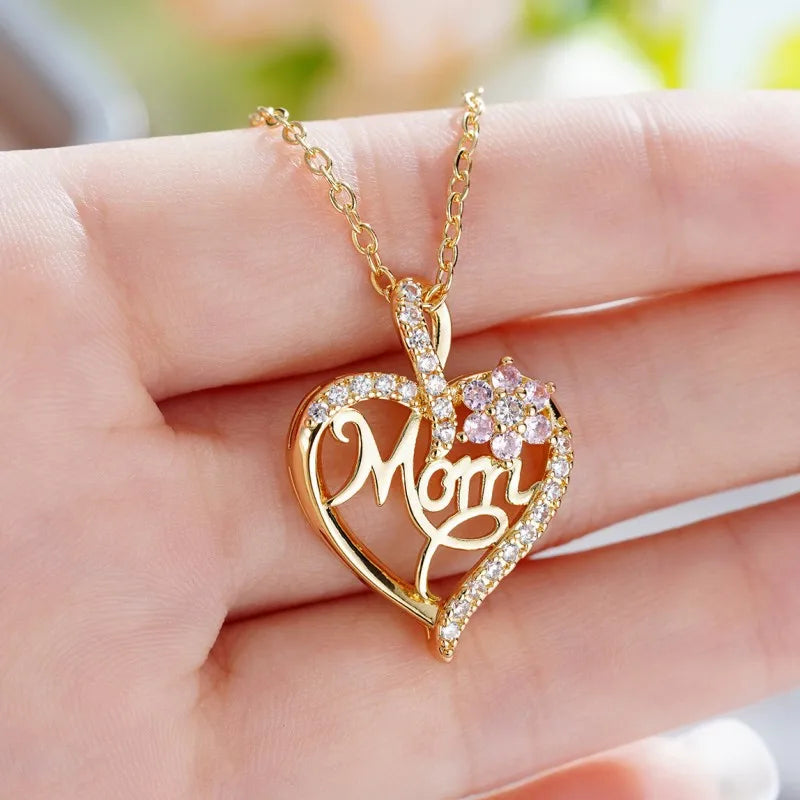 Elegant Style Heart shaped Pendant Necklace Hollow Design Mother's Day Gift Party Suitable for Best Friends Without Box Good Vibrations