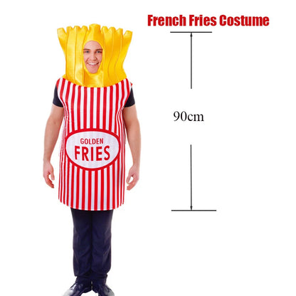 Unisex Women Men Hot Dog Baguette Chili Cupcake Tuna Croissant Potato Pizza Donut Fancy Dress Up Adult Couple Halloween Costume Good Vibrations