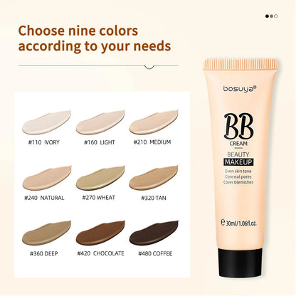 30ml Beauty BB Cream Foundation,Liquid Concealer,Long-Lasting Moisturizing Waterproof,Not Easy to Remove Makeup,Full Coverage Good Vibrations