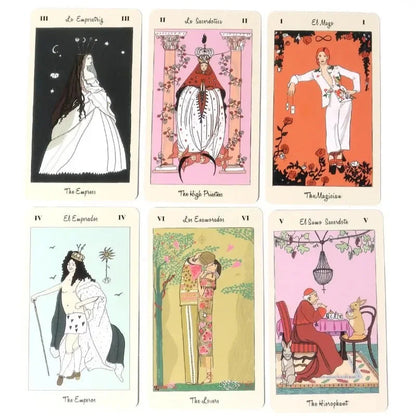 Tarot De Carlotydes Cards Poker Size Divination Fortune Telling Tarot Cards Deck Friend Party Entertainment Board Game Good Vibrations