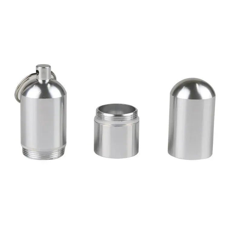 Silver Aluminum Alloy Cigarette Box Waterproof Cigarete Case Pill Toothpick Capsule Cigarette Accessory Mens Gift Gadgets Good Vibrations