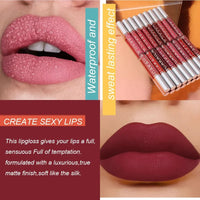 10/6 PCS Lipstick Set Matte Nude Liquid Lip Stain Makeup for women Non stick Cup Lip Gloss Waterproof Long lasting Cosmetics Good Vibrations