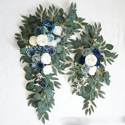 Yannew Artificial Arch Flowers Swag for Boho Wedding Baby Shower Ceremony Flower Garlands Arrangement Reception Backdrop Decor Good Vibrations