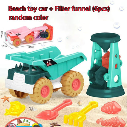 Children's beach toy sets: shovels, beach buckets, funnel tools, summer outdoor water play toys for babies Good Vibrations